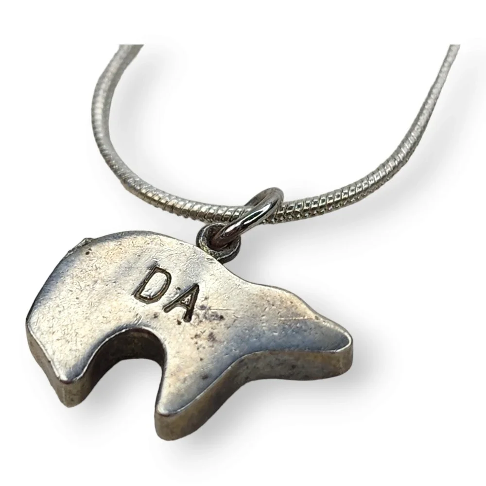 DA Pendant Necklace Sterling Silver 925 18